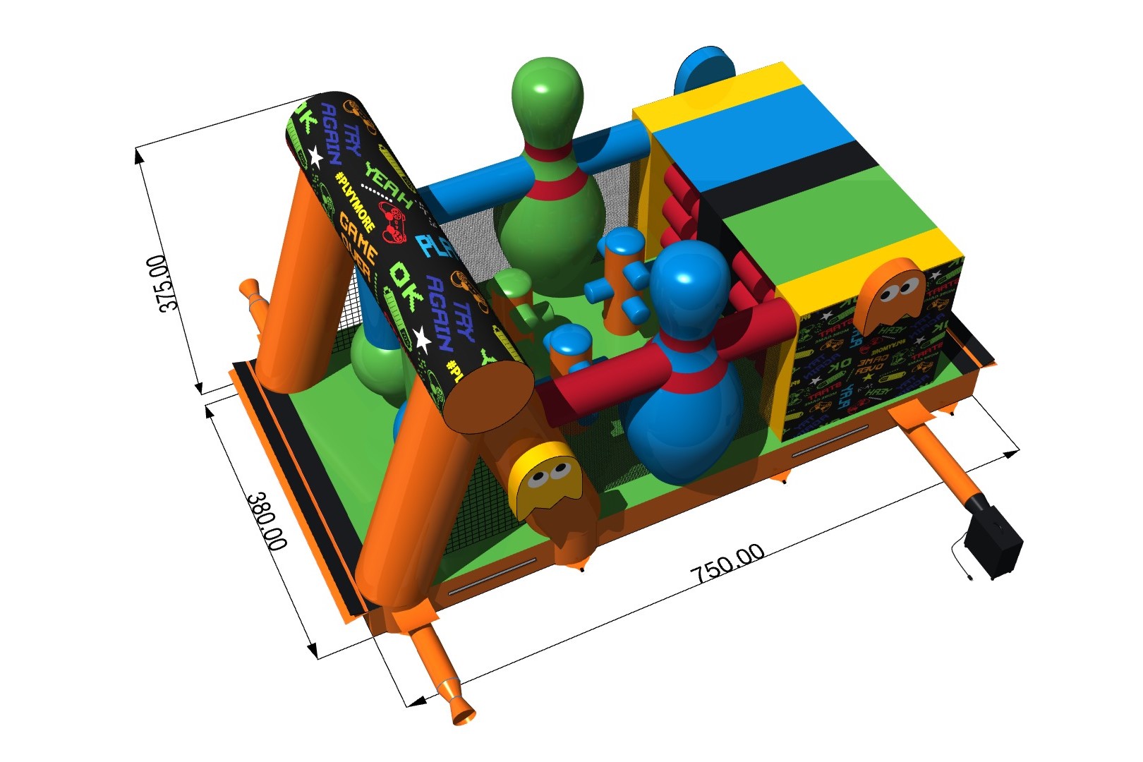 Arcade squeeze out huur springkasteel