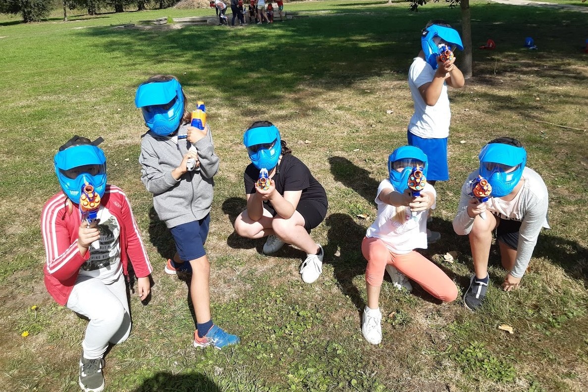 Nerf guns op een sportdag