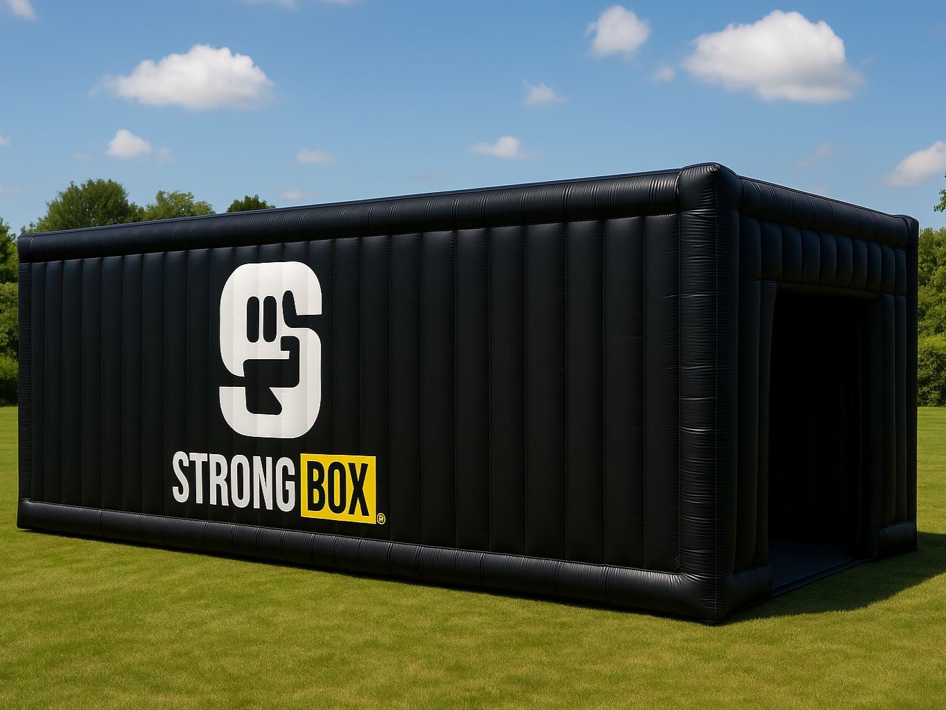 Inflatable container gym